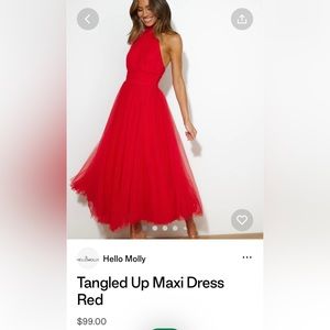 Hello Molly red tulle halter dress.